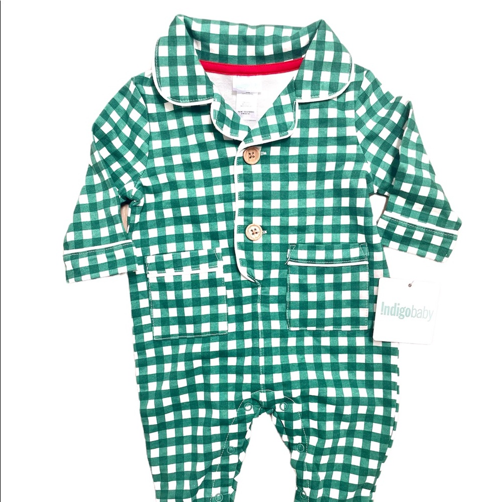 🆕 Indigo Baby Plaid Pajamas